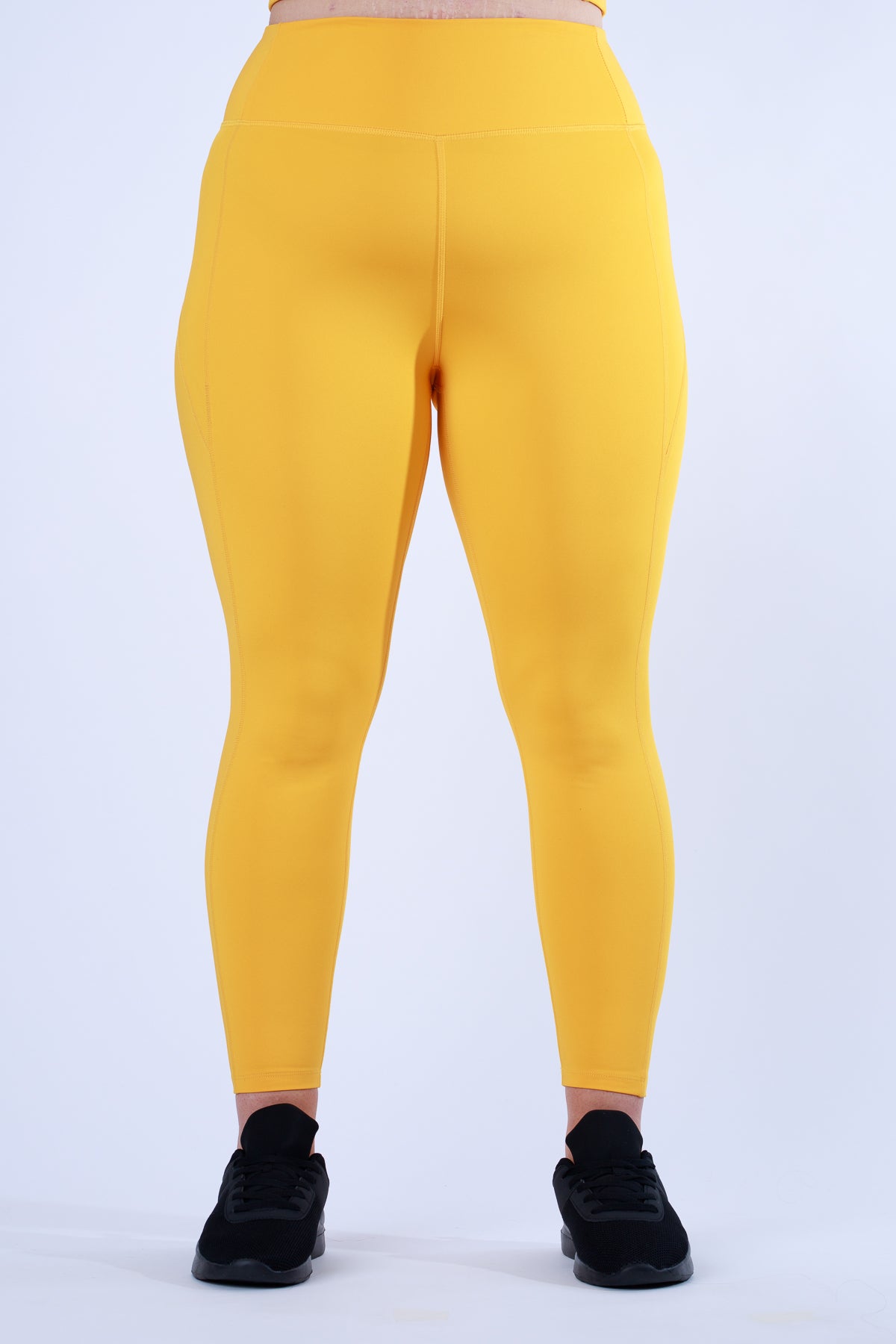 Leonard Vintage Leggings 1980s Fluo Stretch Leggings Shiny Yellow Pants  High Waist Made in Italy NOS Size 2/3 